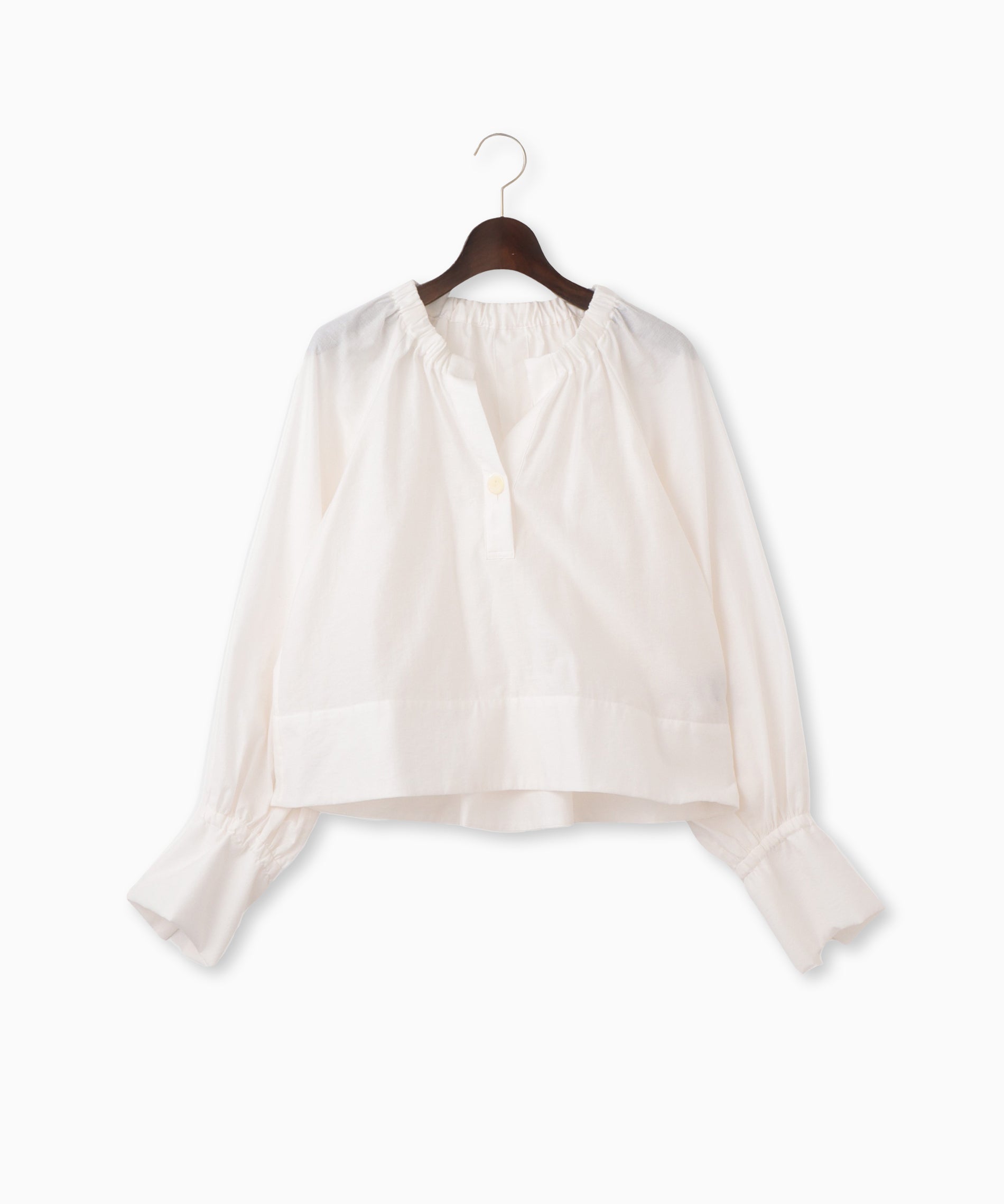 スキッパーギャザーブラウス – FACE SANS FARD