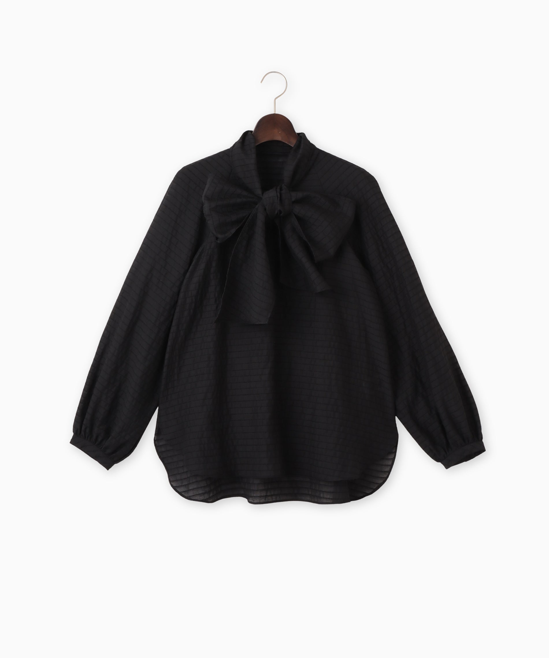 シースルーボーダーボウタイブラウス – FACE SANS FARD