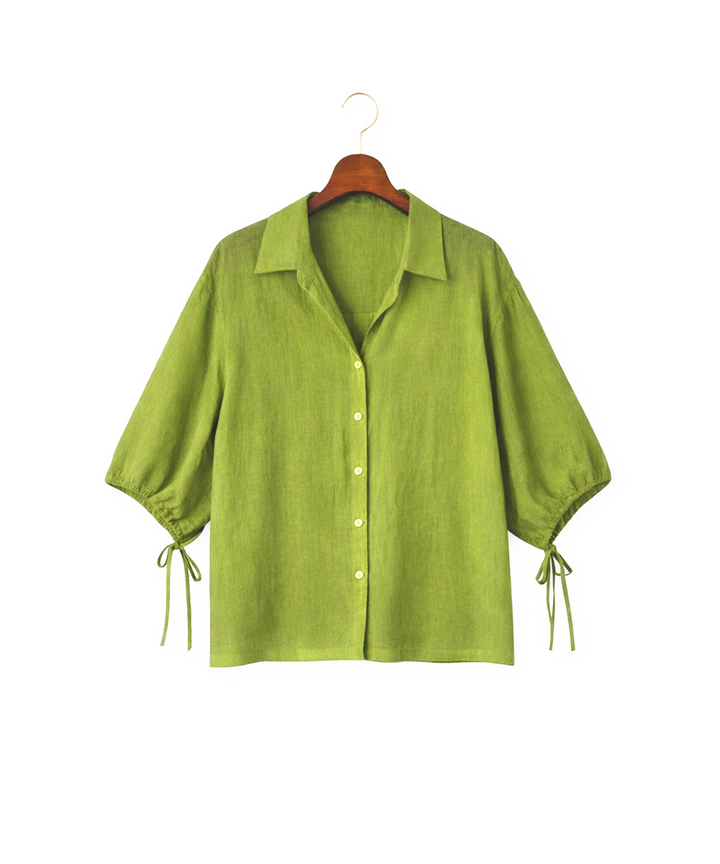 ハーフスリーブリネンシャツ