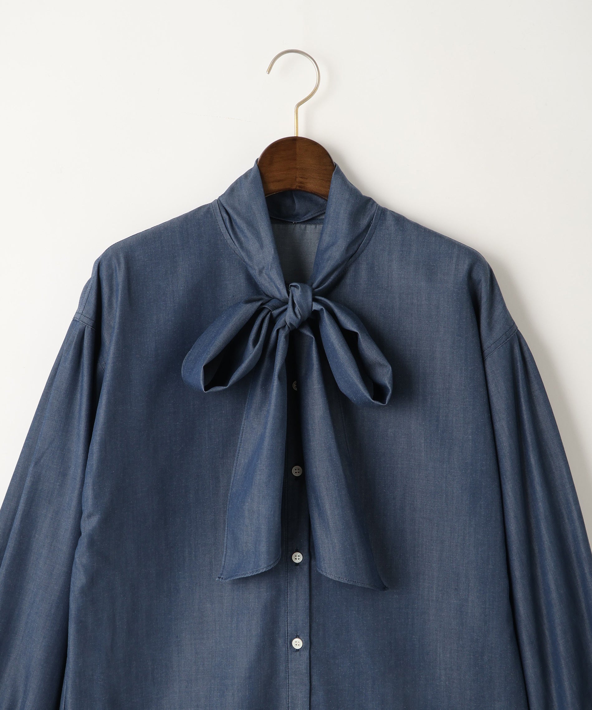 ボウタイデニムブラウス – FACE SANS FARD