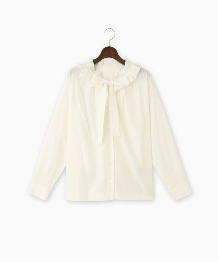 フリルリボンブラウス