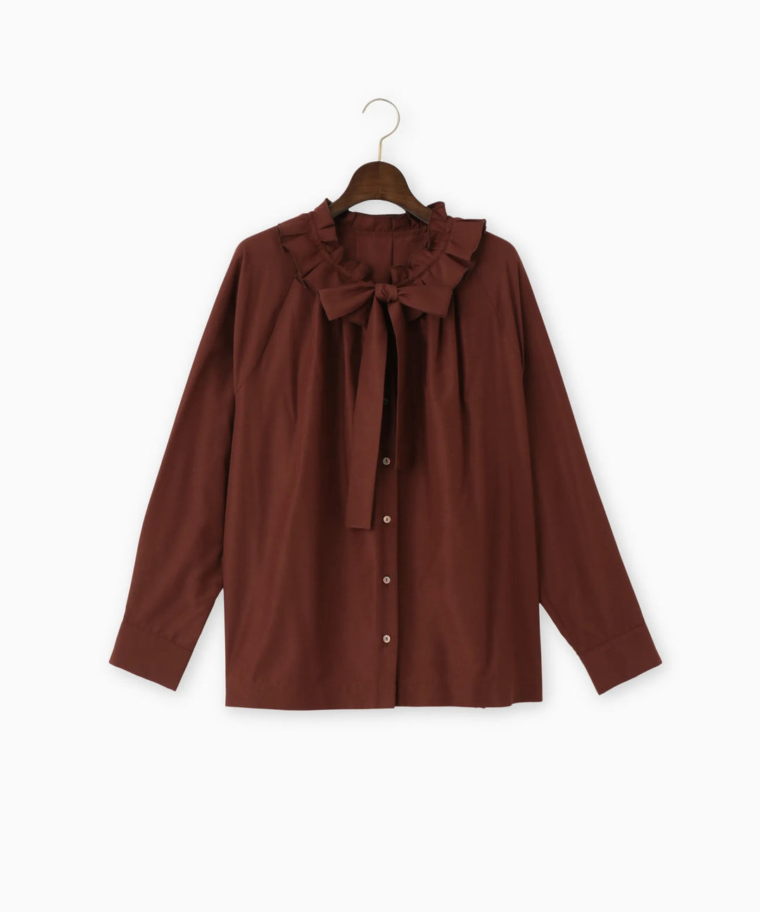 フリルリボンブラウス