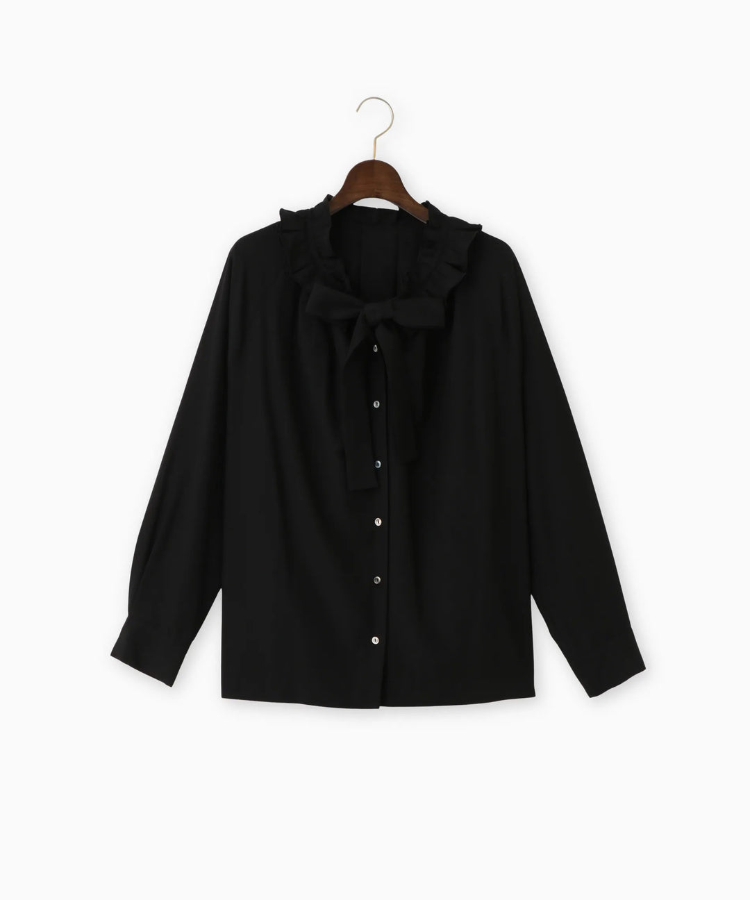 フリルリボンブラウス