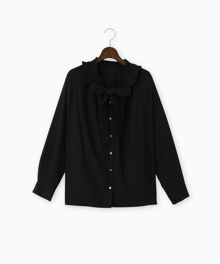フリルリボンブラウス
