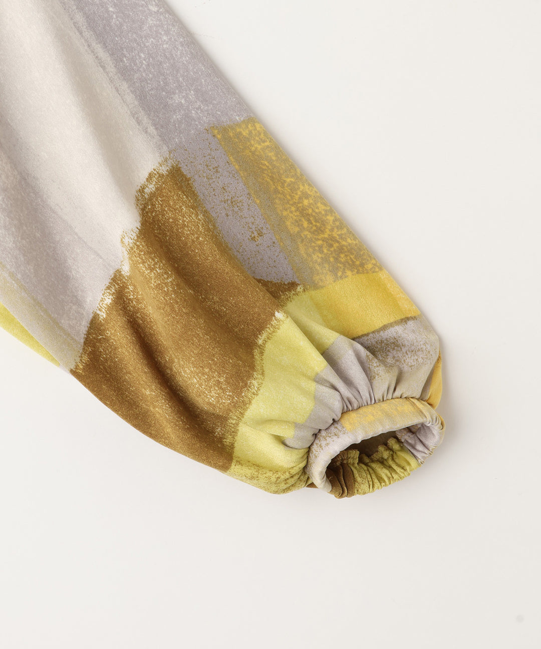 マイクロサテンレオパードアートブラウス