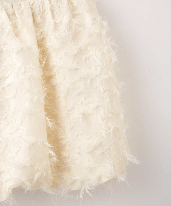 ツイード×ジャガードドッキングバルーントップス