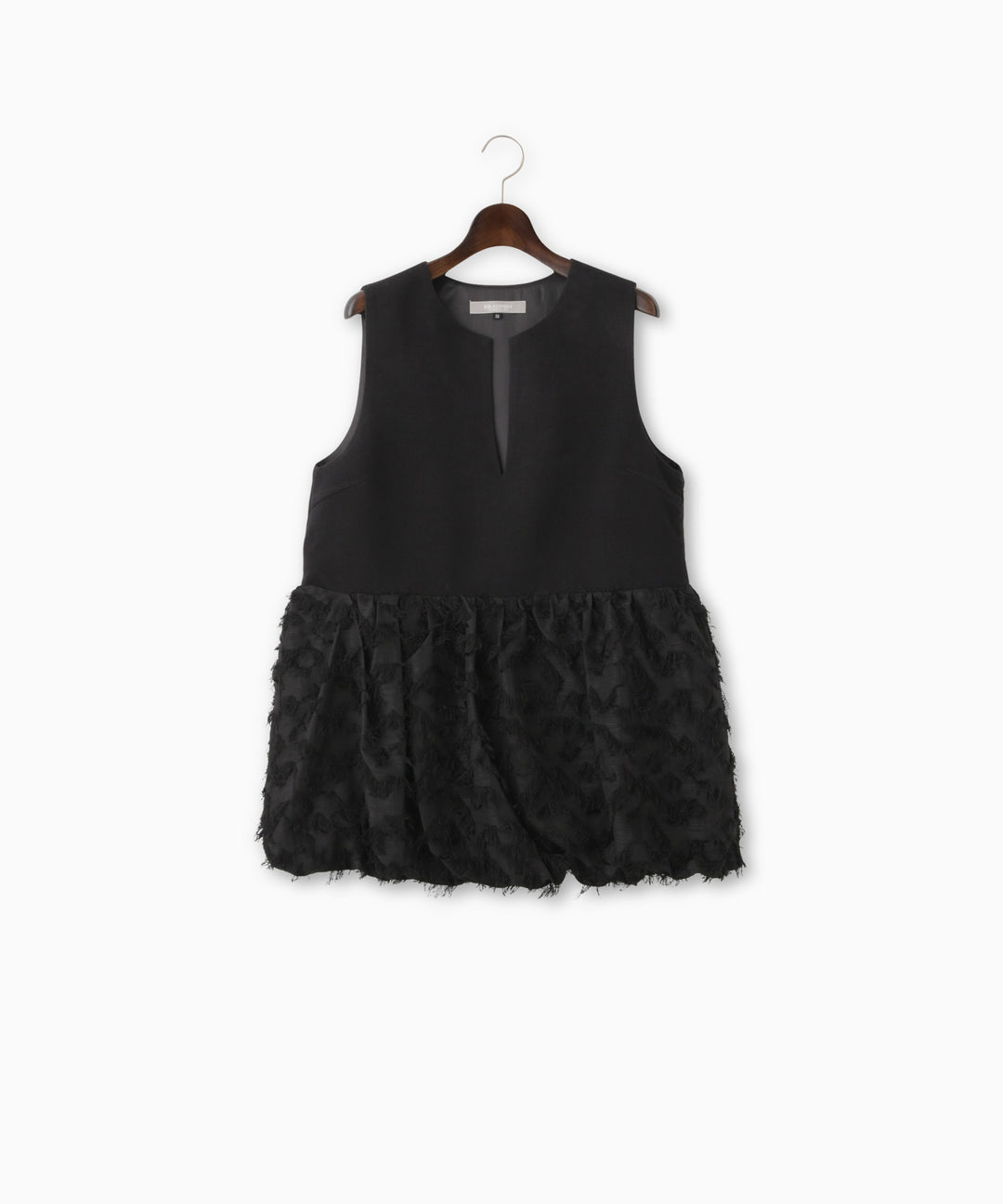 ツイード×ジャガードドッキングバルーントップス