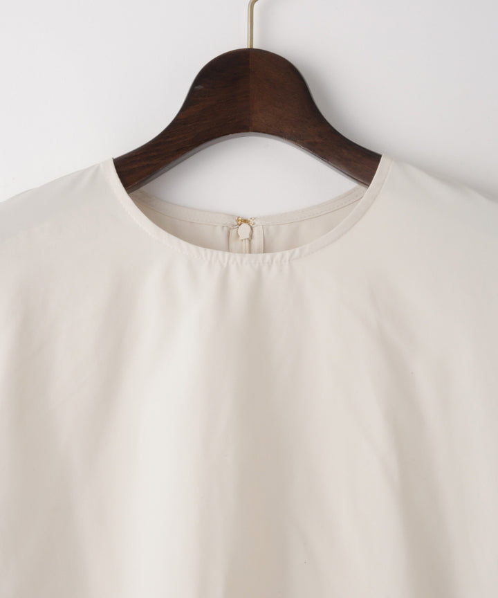 ボリュームスリーブタフタブラウス