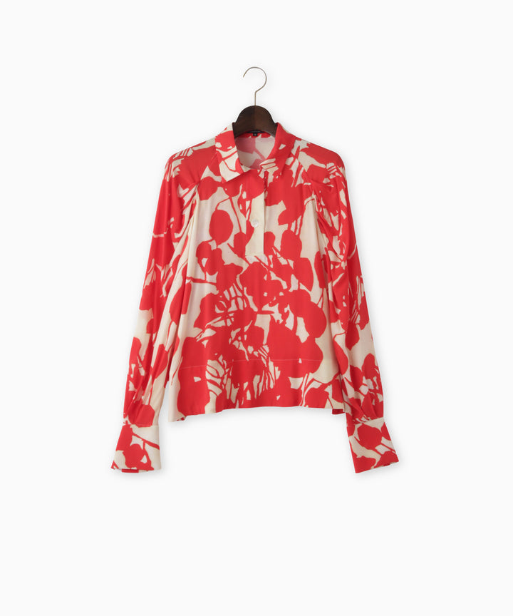 フラワープリントブラウス
