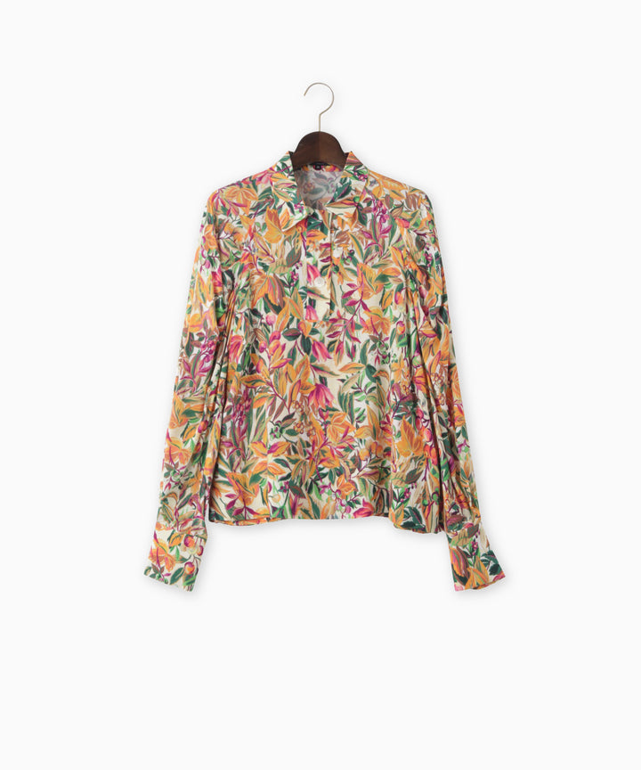 フラワープリントブラウス