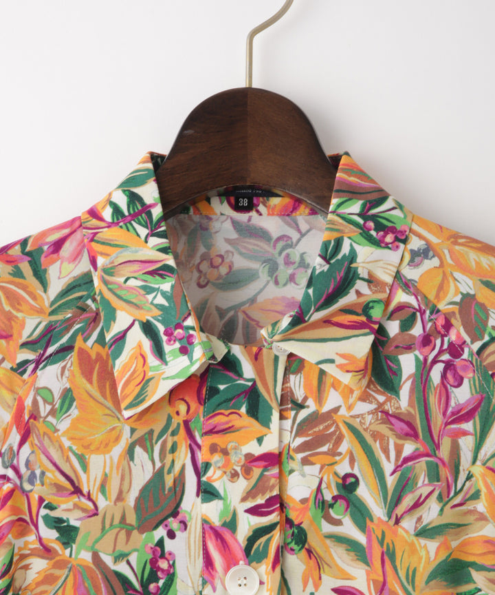 フラワープリントブラウス