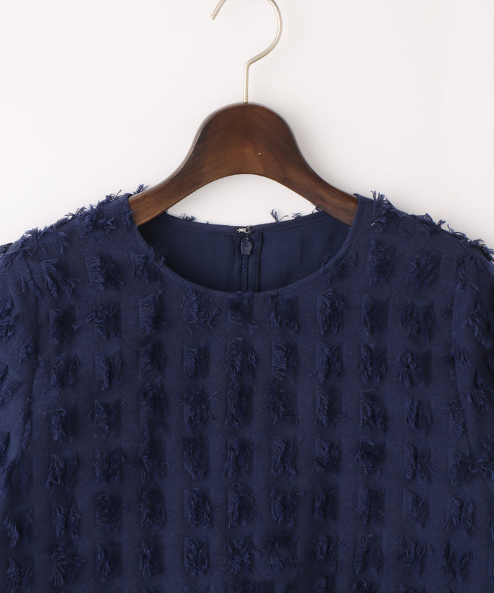 カットジャガードブラウス