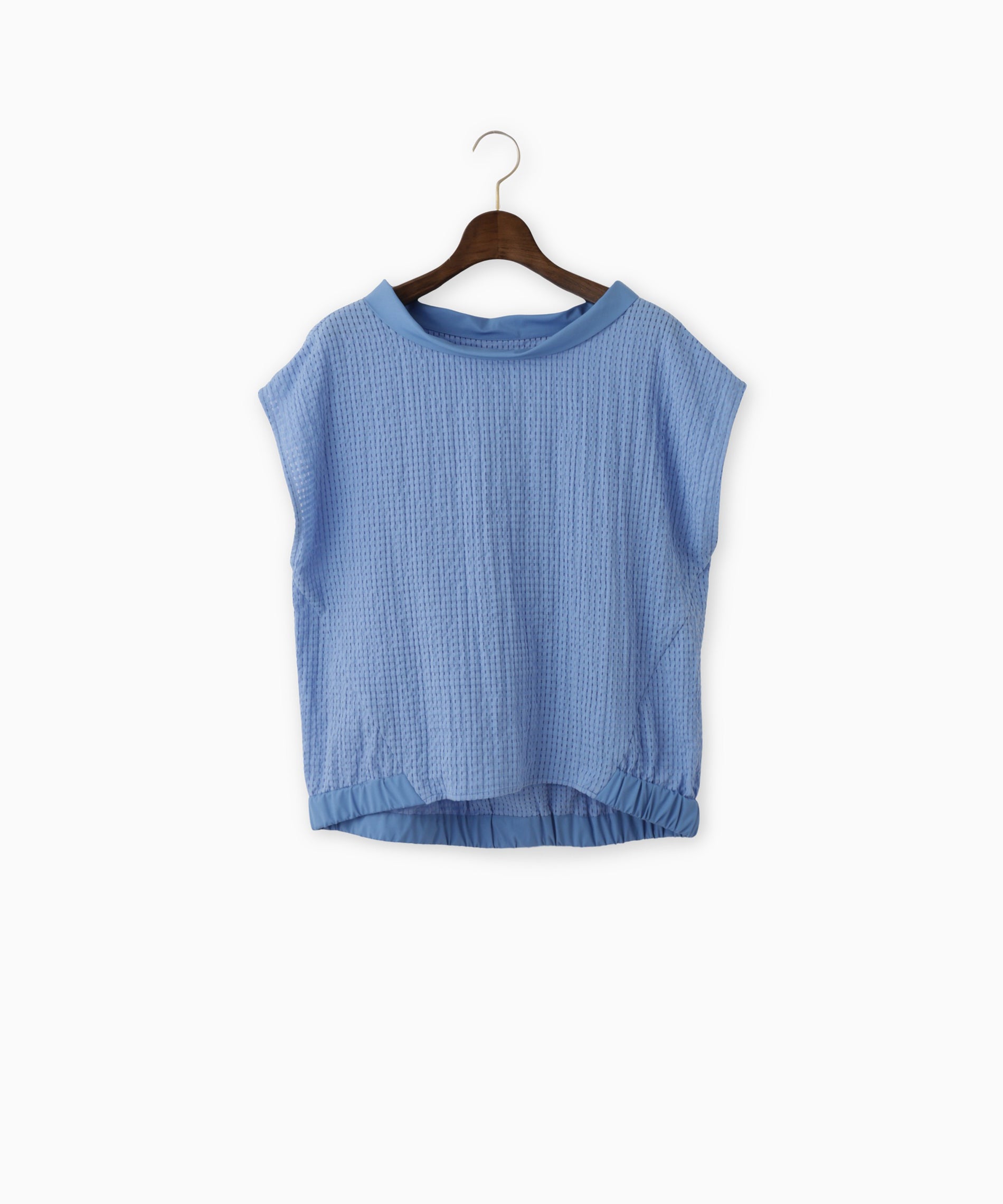 サッカーチェックフレンチスリーブブラウス – FACE SANS FARD