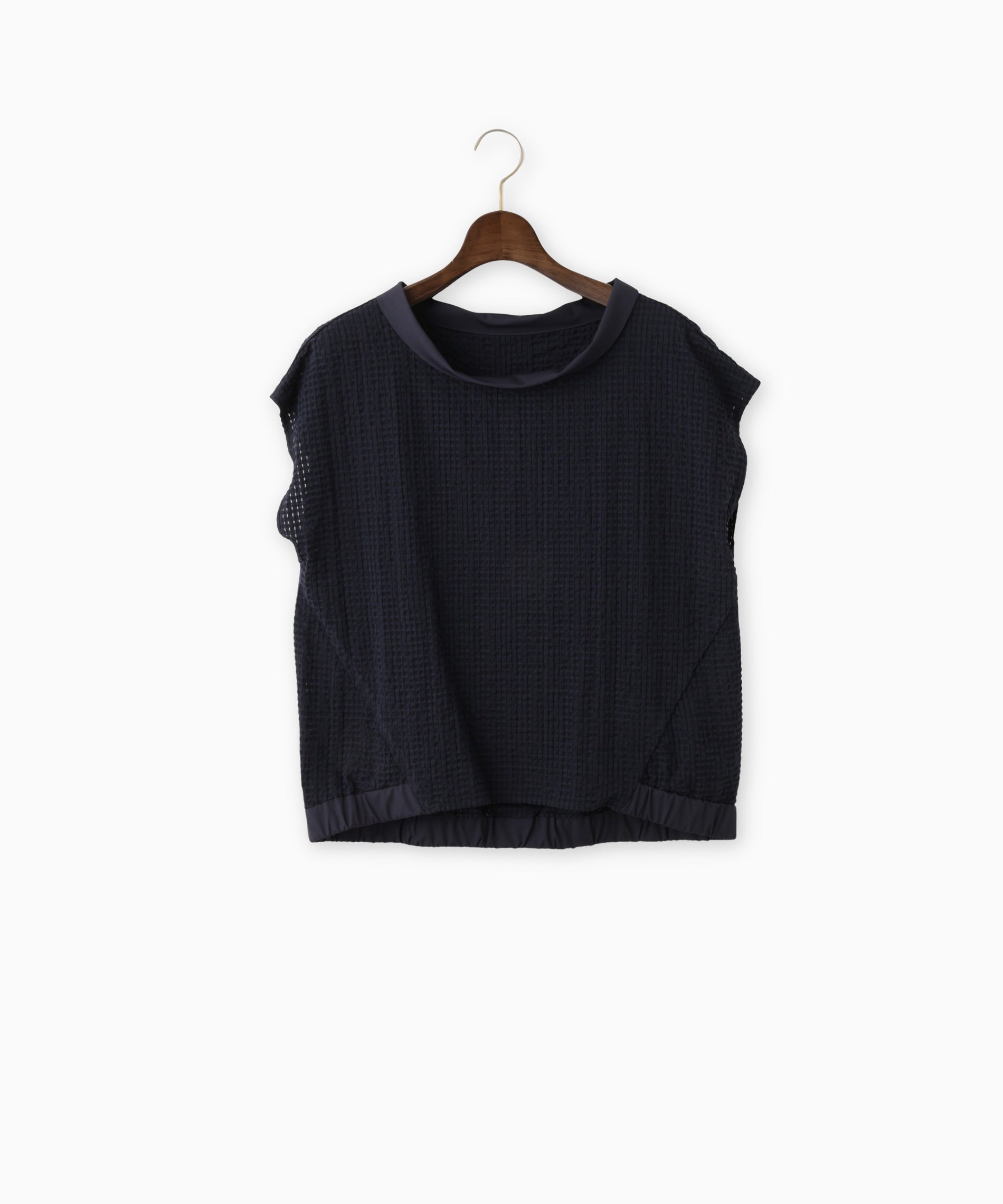 サッカーチェックフレンチスリーブブラウス – FACE SANS FARD