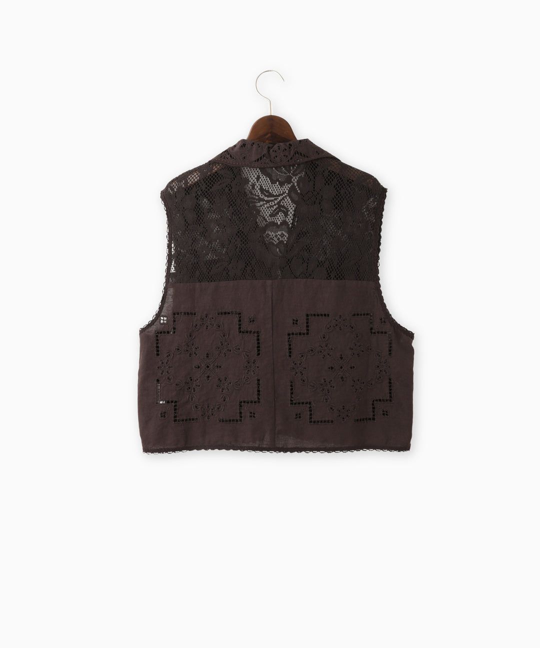カットワーク刺繍ジレ