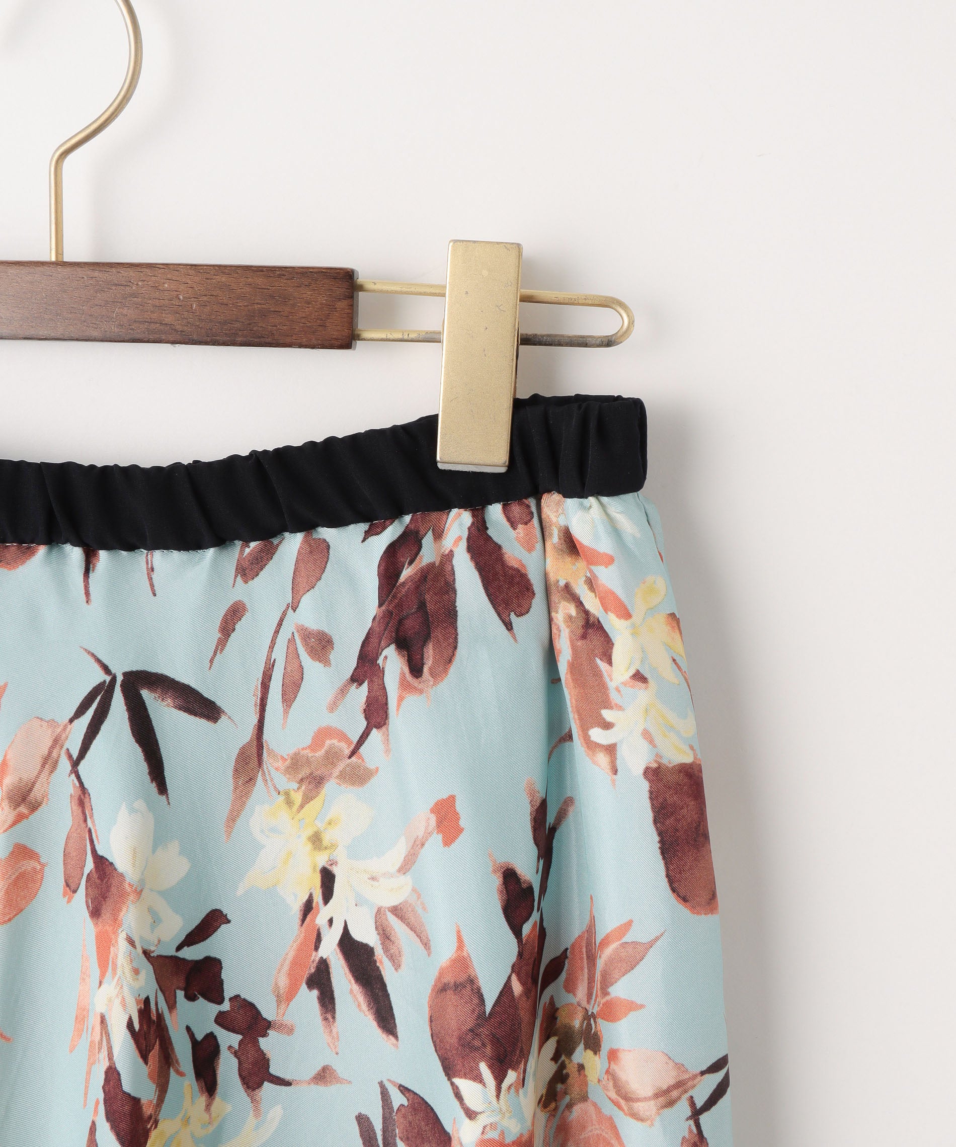 フラワープリントスカートのみ 華やか/フェミニン】フラワープリントスカート（ミモレスカート