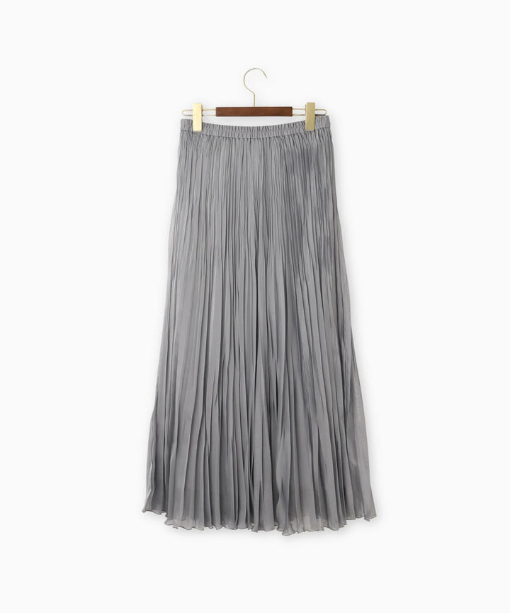 クールシャンブレーシフォンプリーツスカート