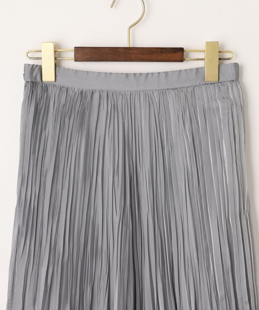 クールシャンブレーシフォンプリーツスカート