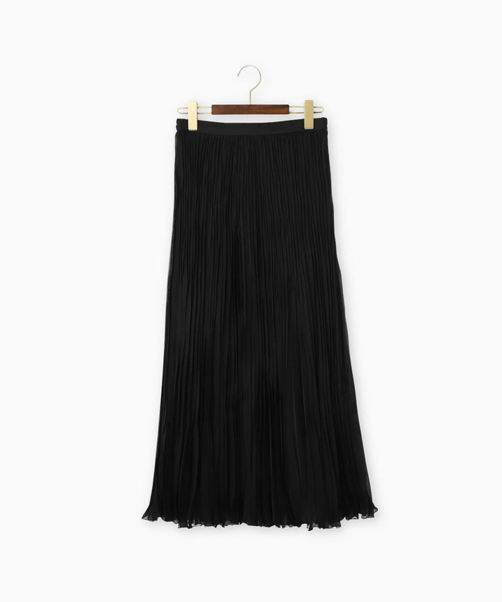 クールシャンブレーシフォンプリーツスカート