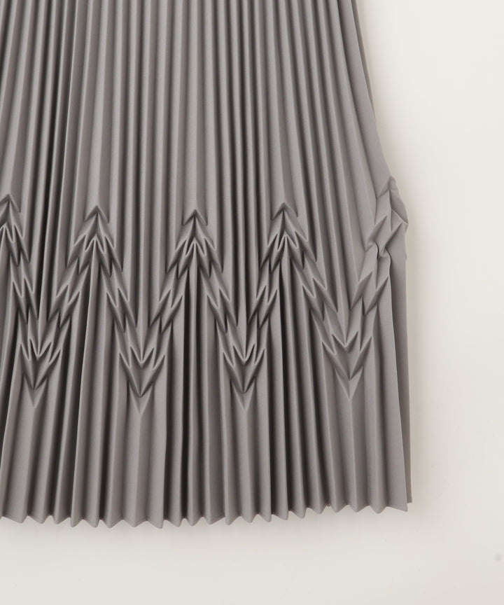 幾何柄プリーツスカート