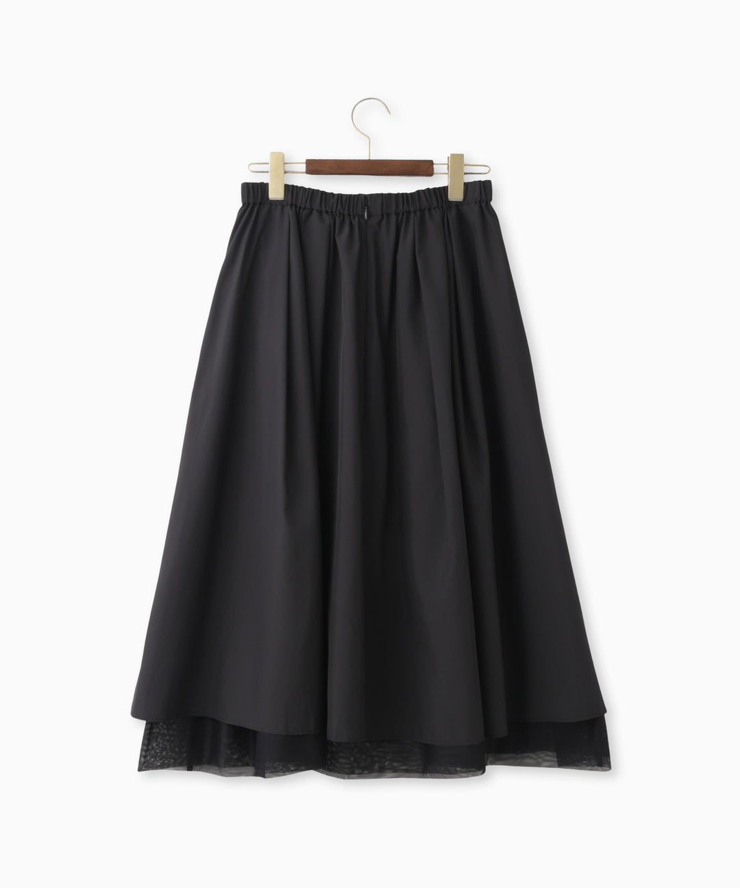 裾チュールタフタスカート