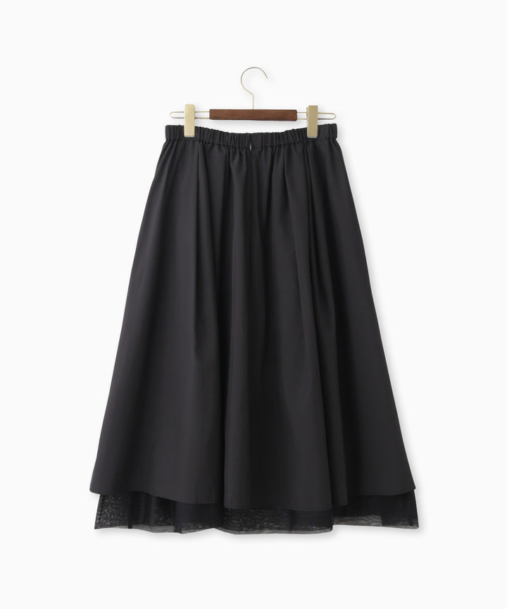 裾チュールタフタスカート