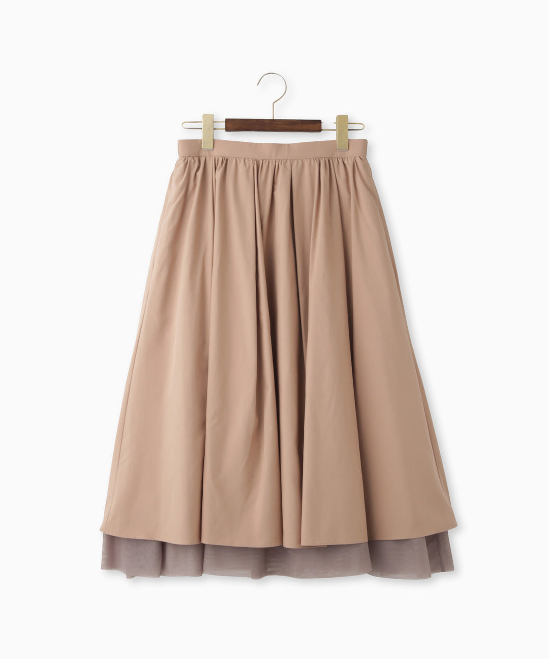 裾チュールタフタスカート