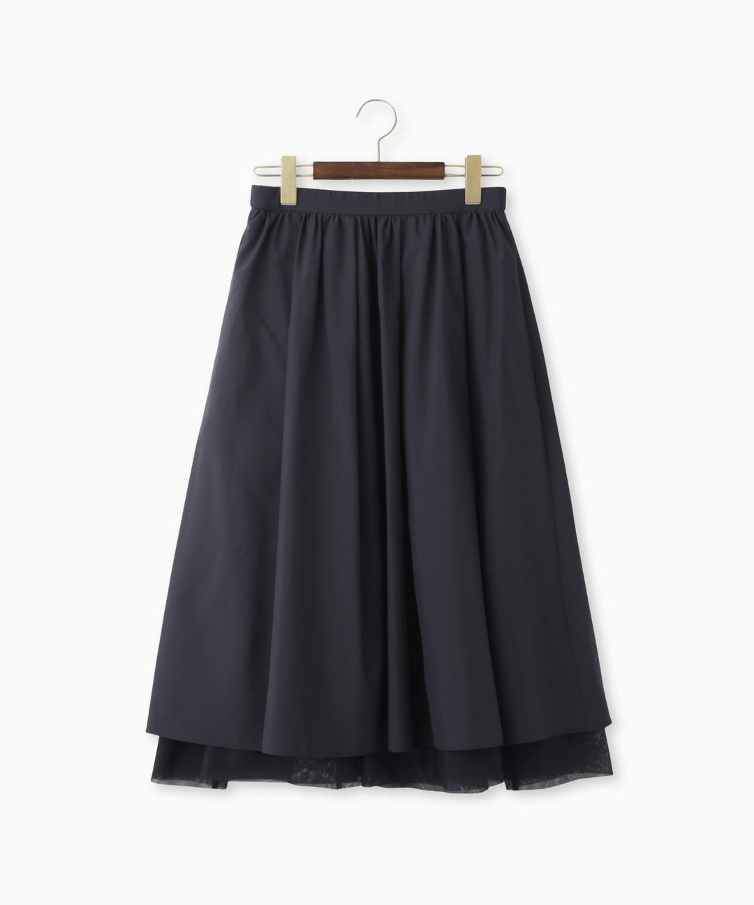 裾チュールタフタスカート