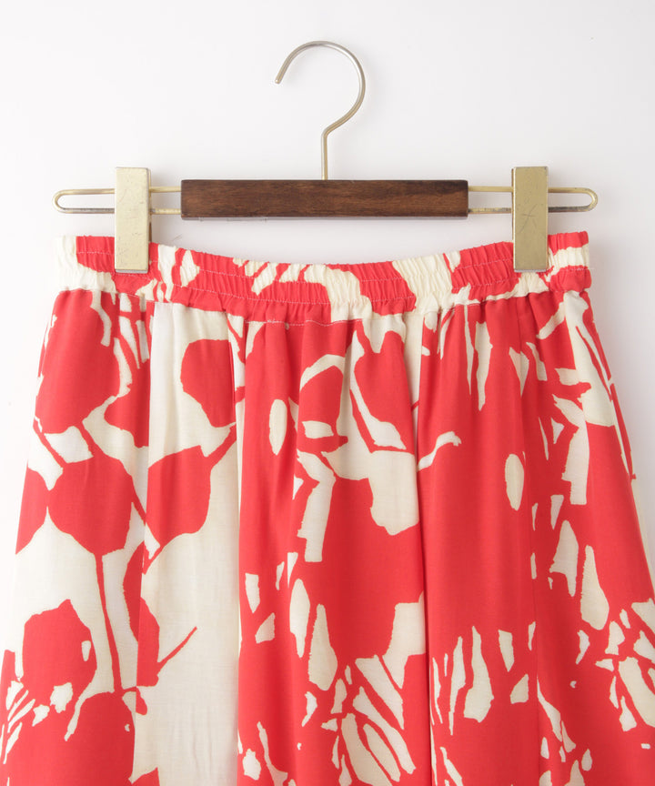 フラワープリントロングスカート