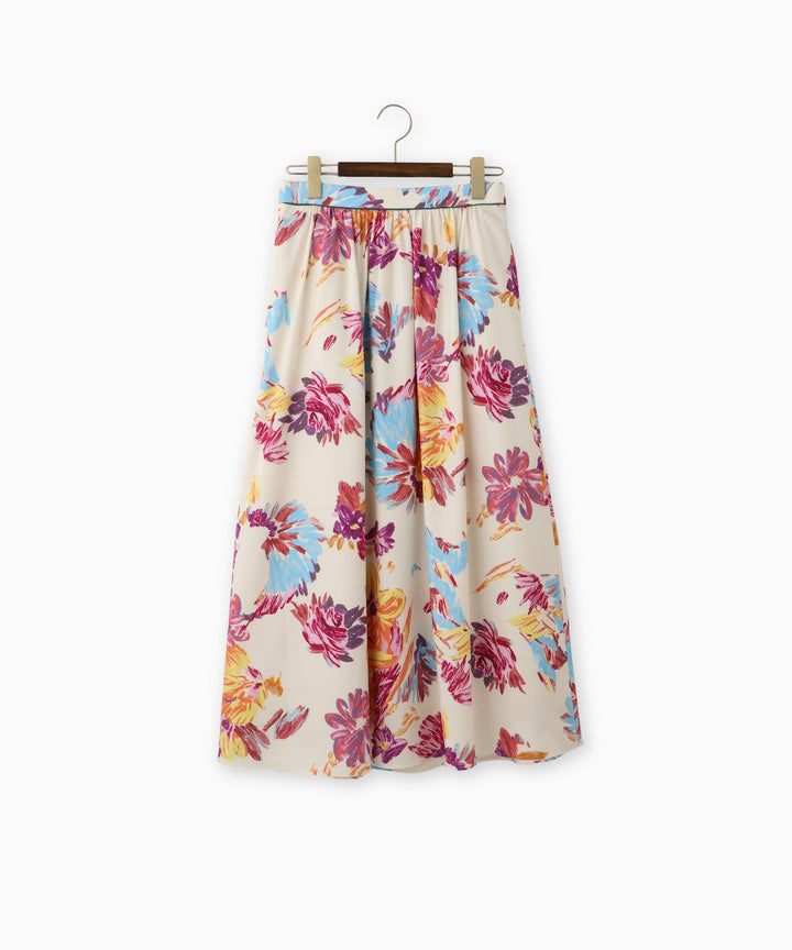 マルチカラープリントフレアスカート