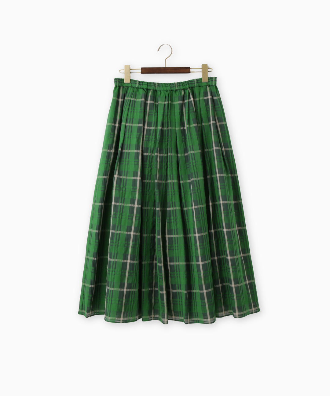 マドラスチェックフレアスカート