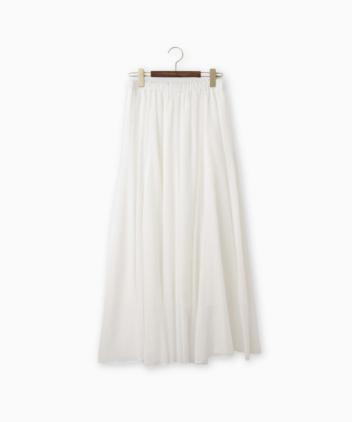 Sheer Flare Long Skirt