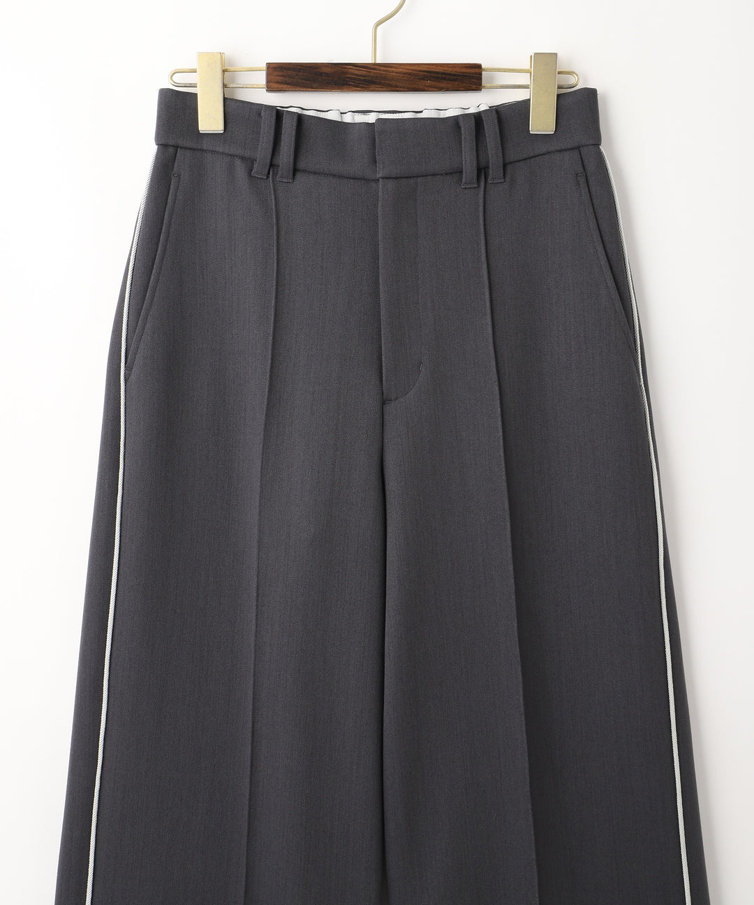 二重織ハイウエストワイドパンツ