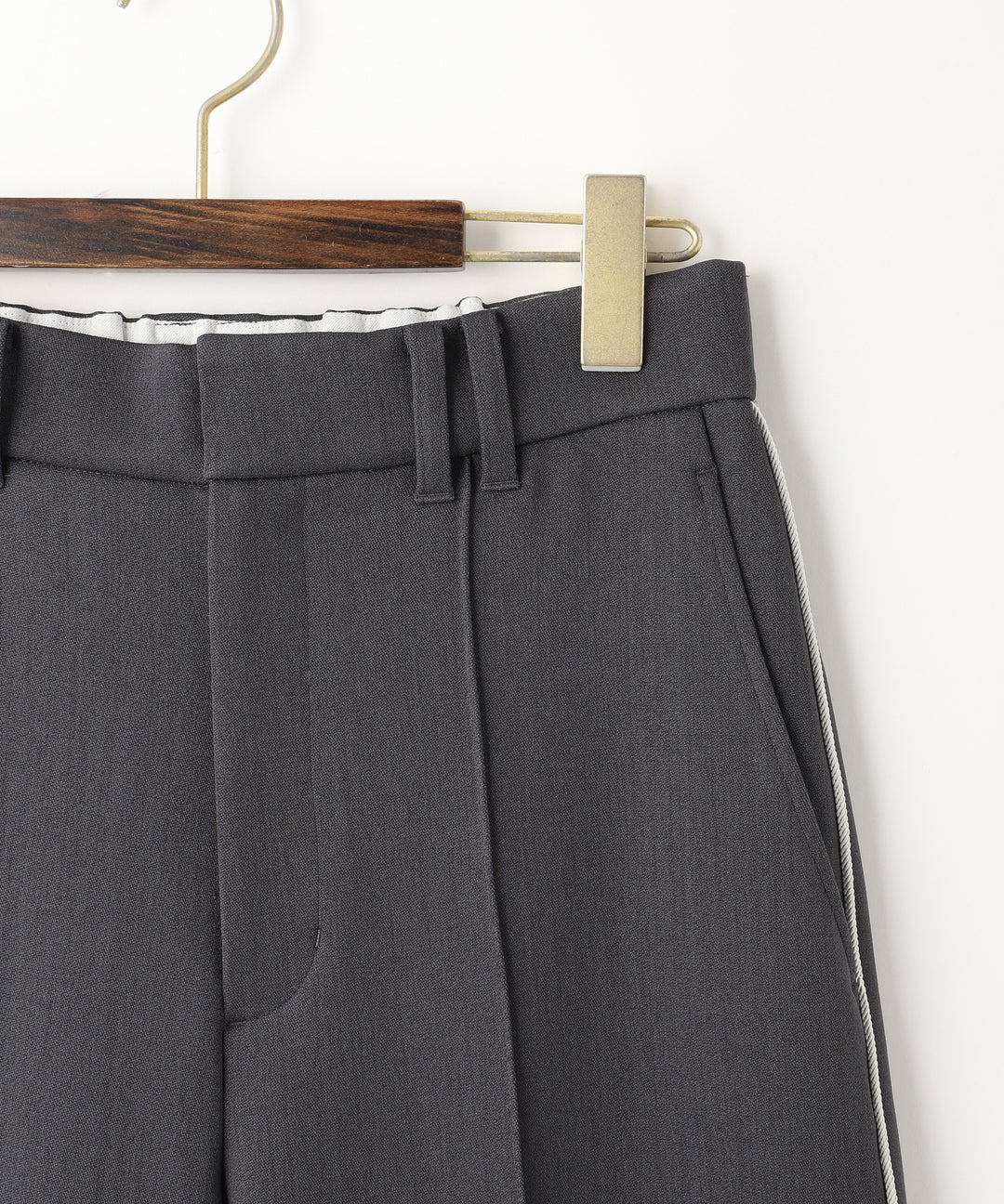 二重織ハイウエストワイドパンツ