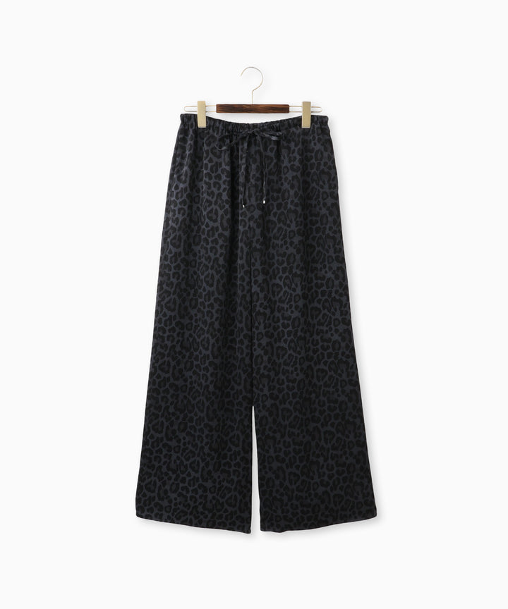 アートプリントマイクロサテンワイドパンツ