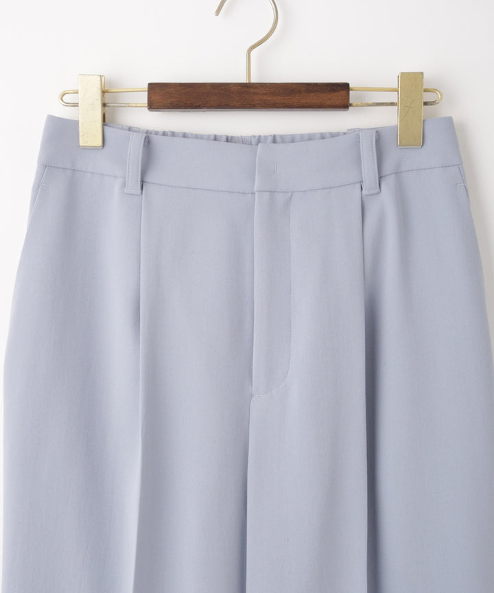 バックサテンジョーゼットパンツ