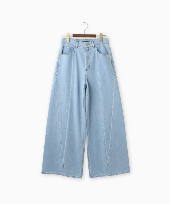コットンデニムワイドパンツ