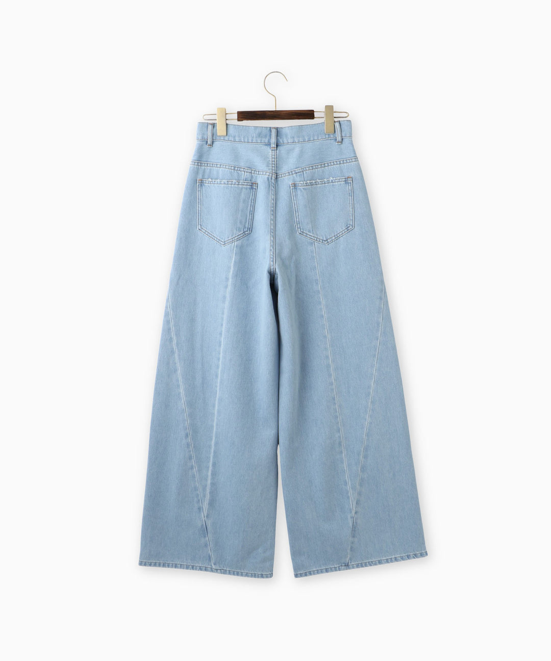 コットンデニムワイドパンツ