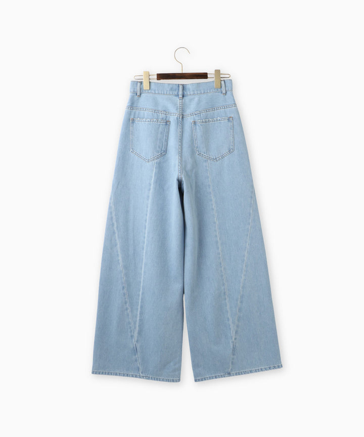 コットンデニムワイドパンツ