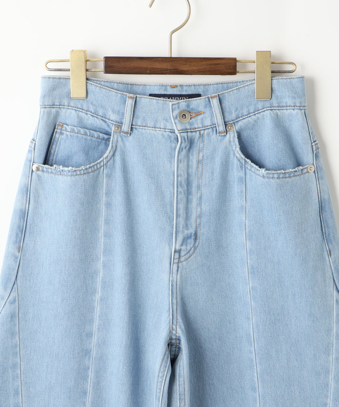 コットンデニムワイドパンツ