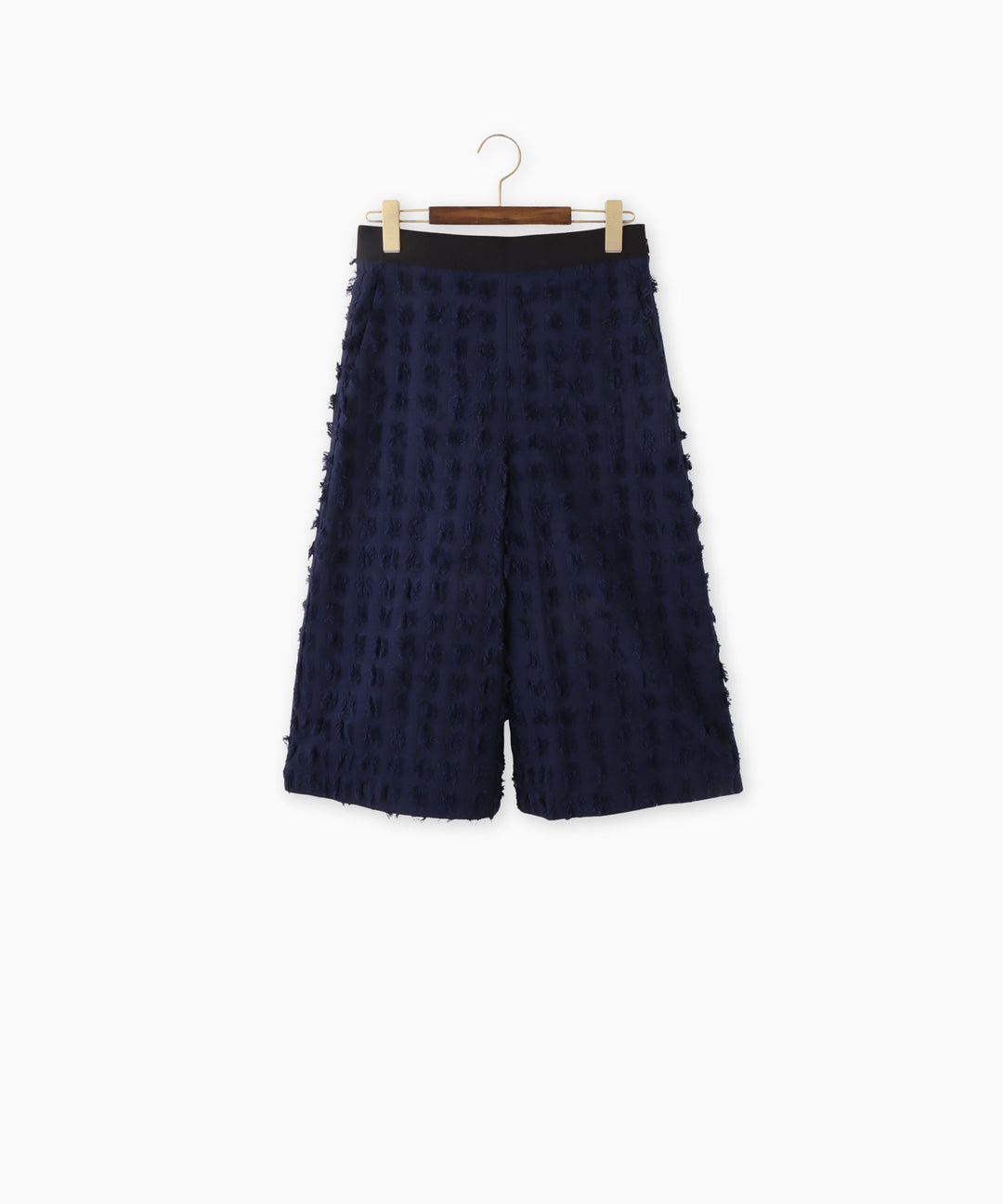 幾何柄カットジャガードパンツ