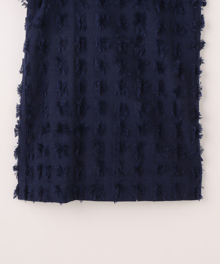 幾何柄カットジャガードパンツ