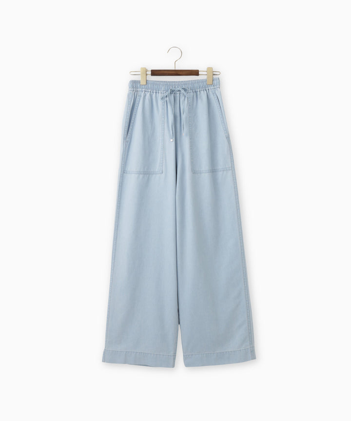 テンセルデニムワイドパンツ
