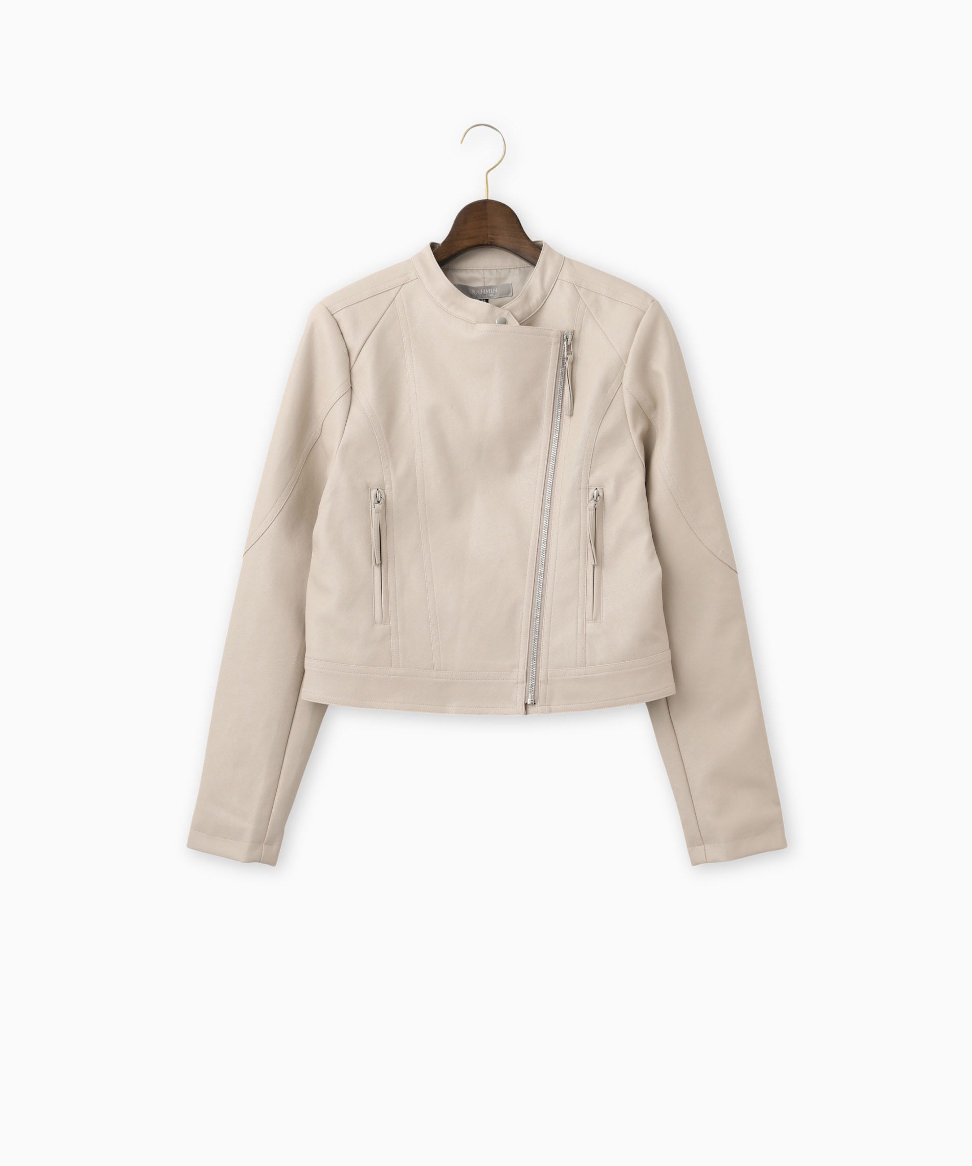 Brahmin レザージャケット 38サイズ ホワイト グリーン