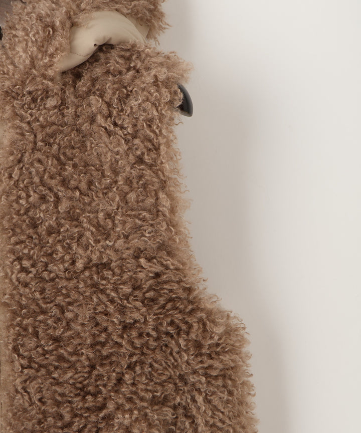 ドッキングフェイクファーベスト