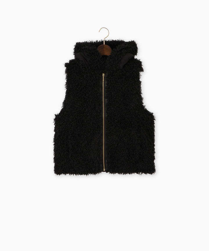 ドッキングフェイクファーベスト