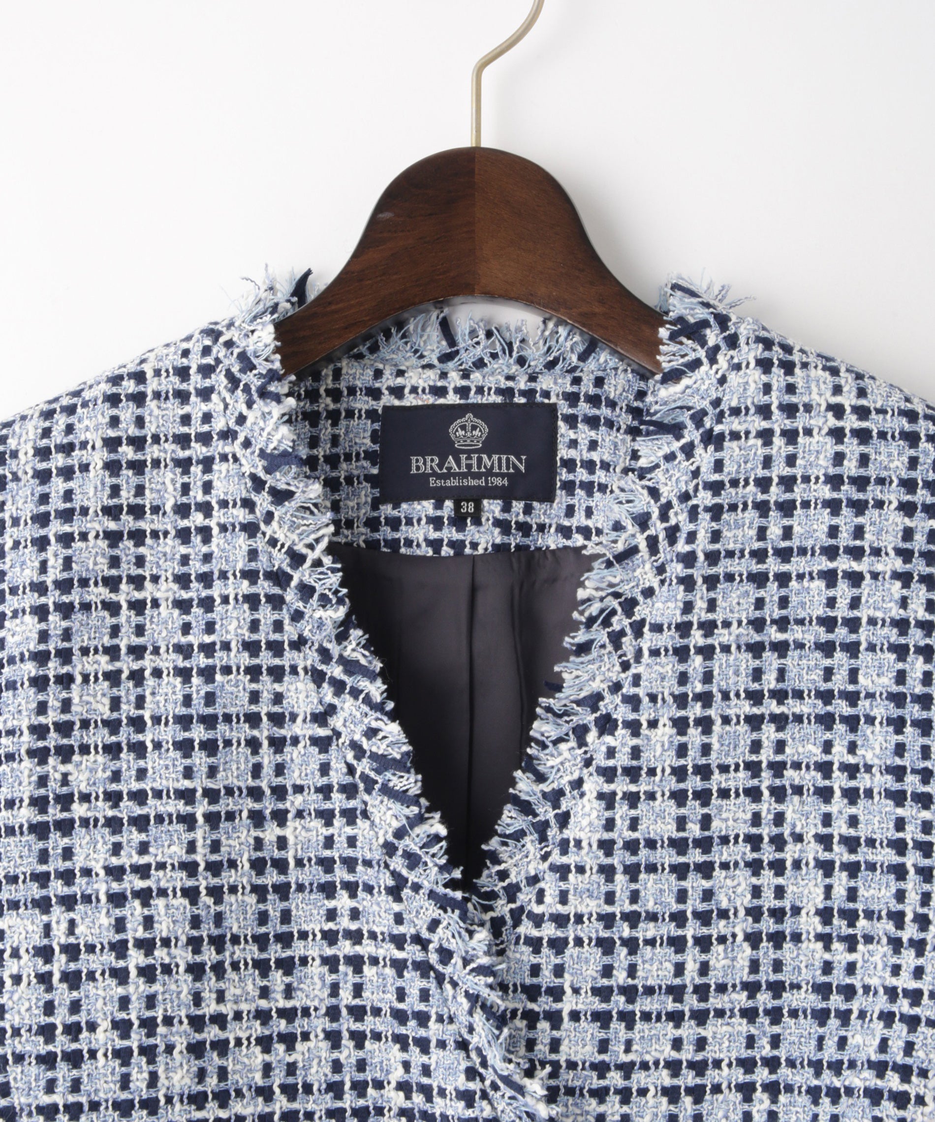 ファンシーツイードノーカラージャケット – FACE SANS FARD