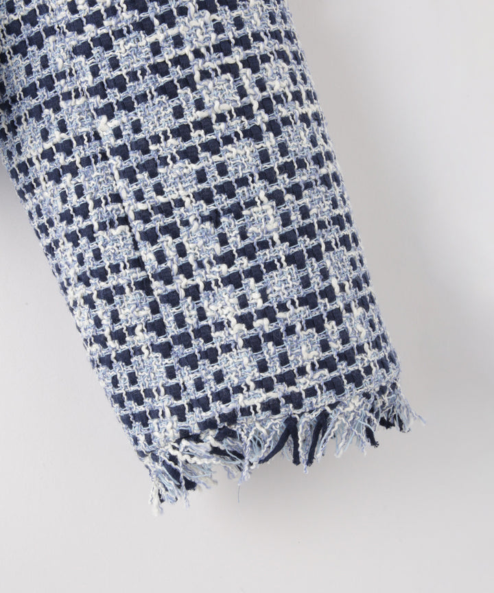 ファンシーツイードノーカラージャケット