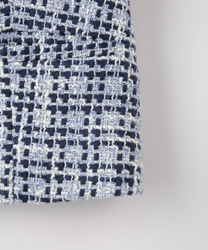 ファンシーツイードノーカラージャケット