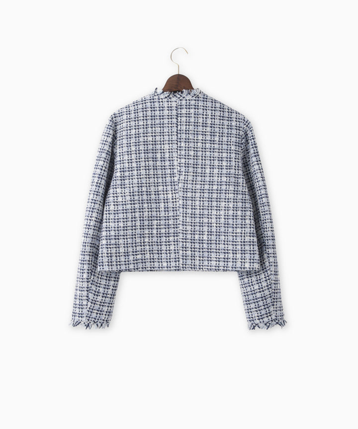 ファンシーツイードノーカラージャケット